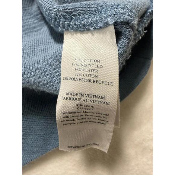 Faherty Cabana Blue Stripe Terry Cloth Crewneck Sweatshirt XXL - Picture 4 of 7